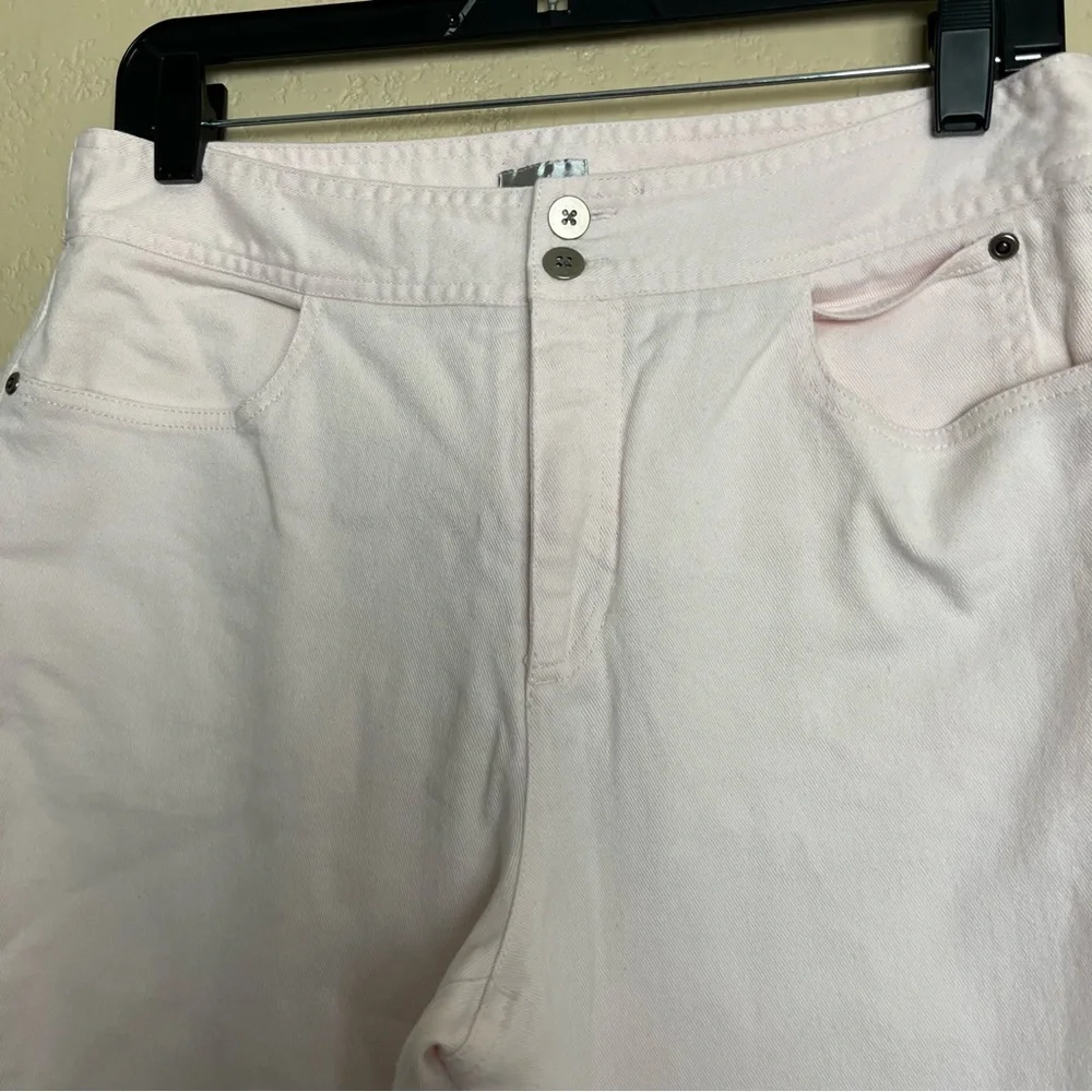 Chico's  Denim Slim Boot Cut Jeans‎ Women's Size 1.5 Pink Mid Rise 5-Pocket